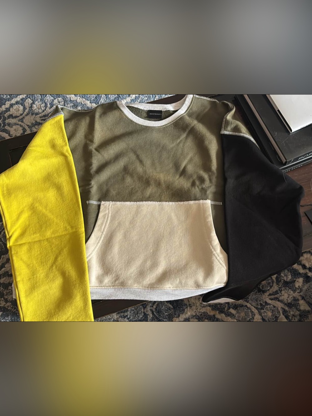 GV Gallery x Raspberry Hills Color Block Crewneck - Picture 2 of 5